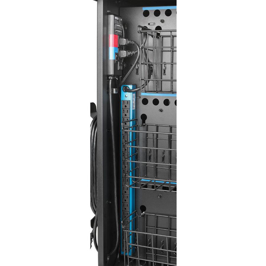 Mobile Laptop Charging Cart - 36 Device AC Charging Station | Tecisoft CSC36AC