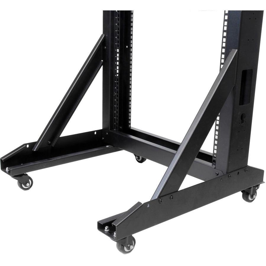 Mobile Open Frame Server Rack 42U Two Post - StarTech Network Rack | TecISoft 2POSTRACK42