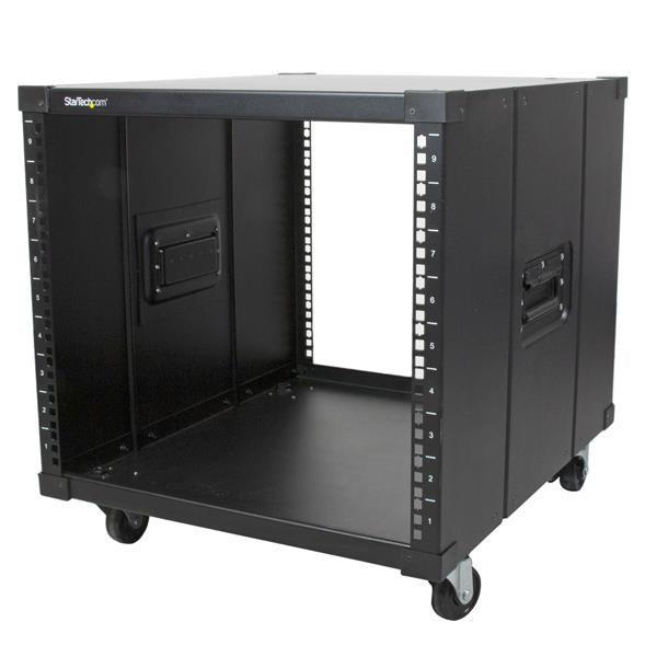 Mobile Server Rack 9U - Open Frame Rolling Cabinet | StarTech.com RK960CP