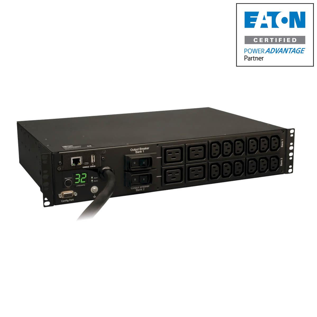 Monitored PDU 7.4kW - Single-Phase Power Distribution Unit with LX Platform Interface | Tripp Lite PDUMNH32HV