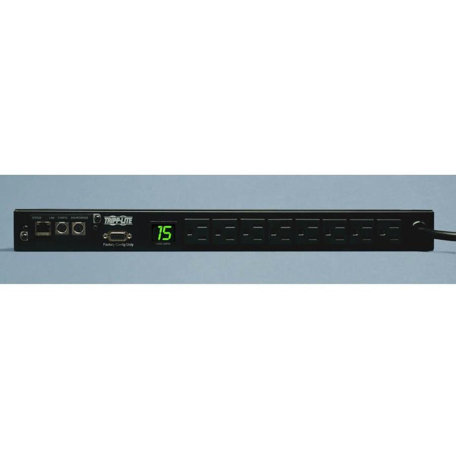 Monitored Power Distribution Unit - 1U PDU with LX Interface | TechSoft PDUMNH15