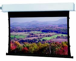 Motorized Projector Screen - 60x80 Ceiling Recessed Front Projection Display | TecISoft 84299LS
