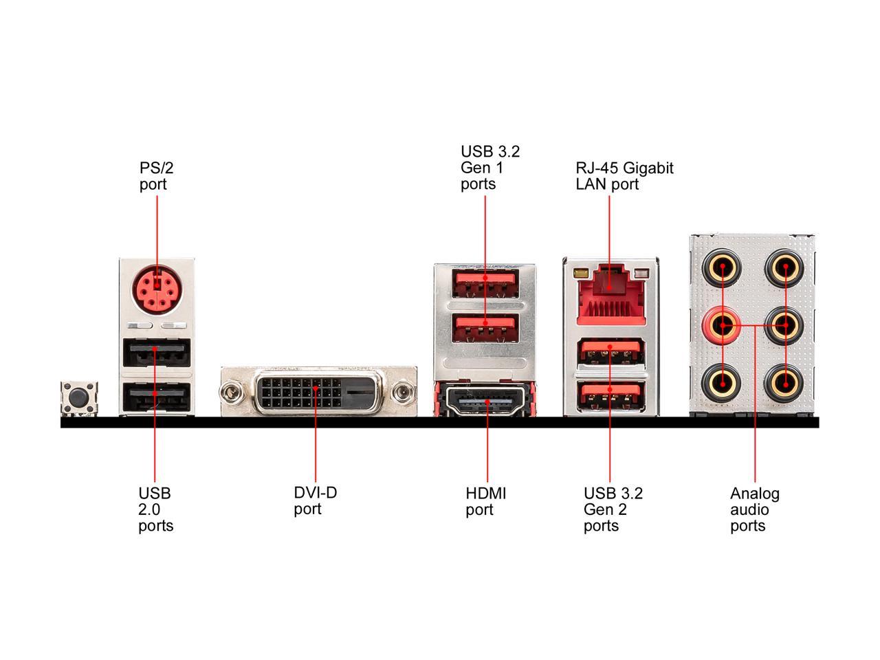 Msi B450 Gaming Plus Max Am4 Amd B450 Sata 6Gb/S Atx Amd Motherboard