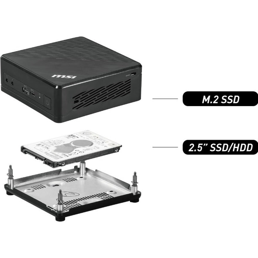 Msi Cubi 5 10M-207Us Intel Core I5-10210U 1.6-4.2Ghz/ 8Gb Ddr4/ 256Gb M.2 Nvme/ Windows 10 Pro Mini Pc (Black)