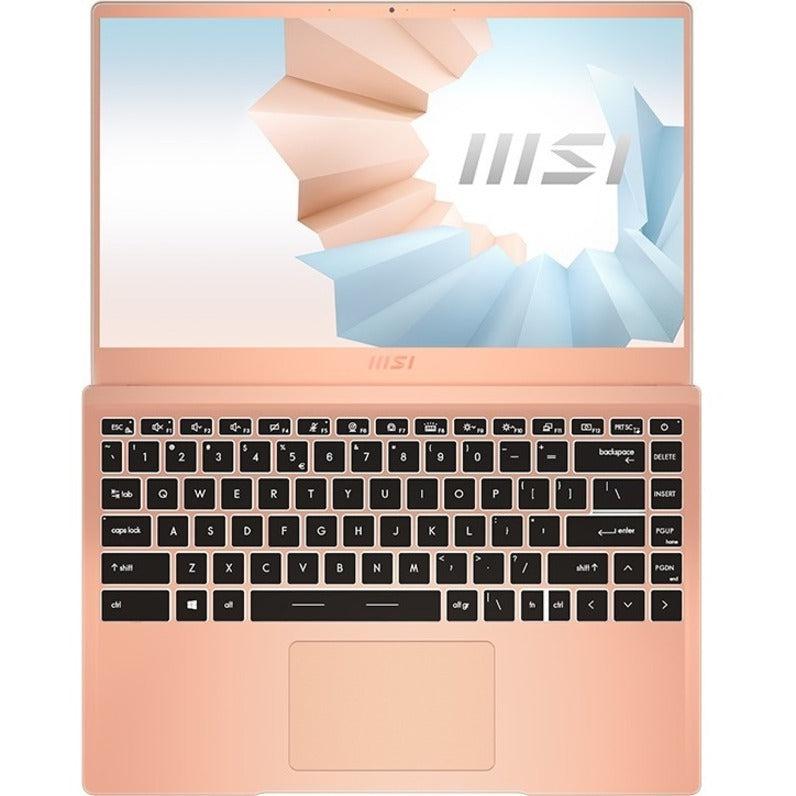 Msi Modern 14 B11Mo-242 14 Inch Intel Core I7-1165G7 0.9 - 4.2Ghz/ 8Gb Ddr4/ 512Gb Nvme Ssd/ Intel Iris Xe/ Usb3.2/ Windows 10 Laptop (Beige Mousse)