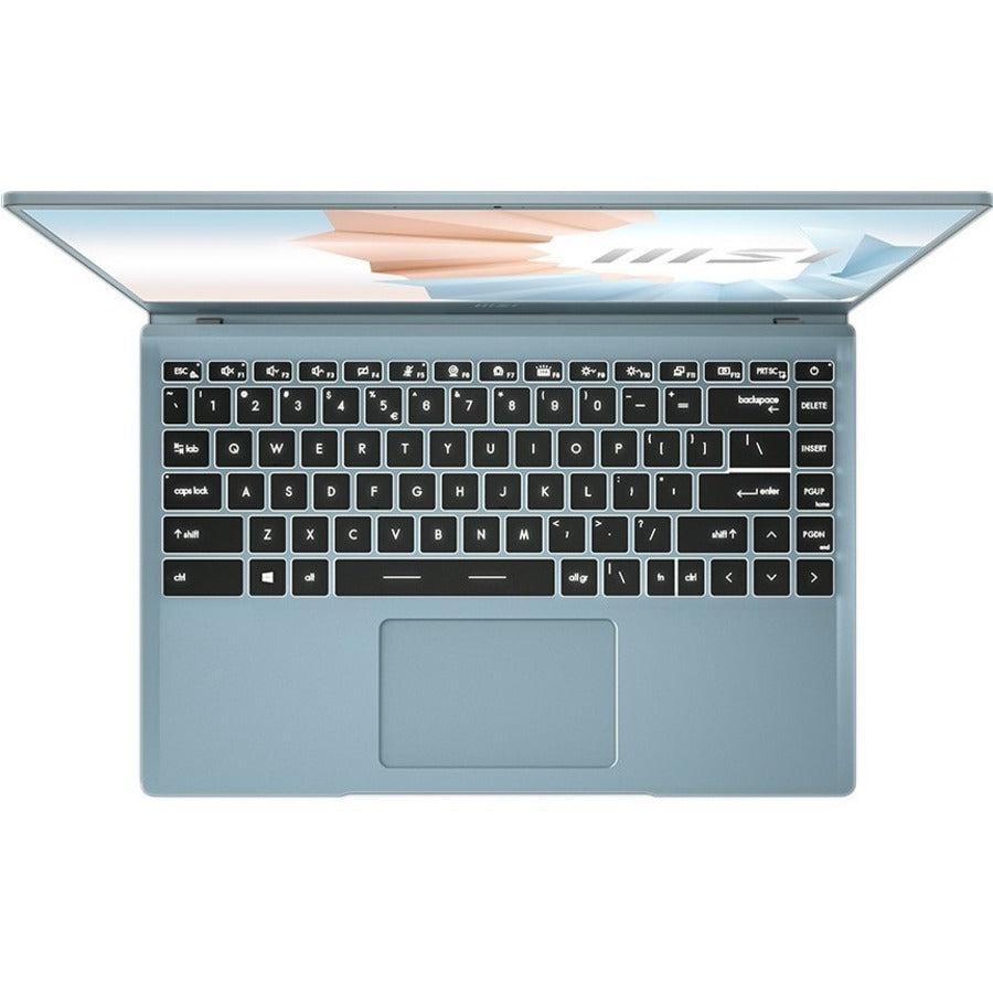 Msi Modern 14 B11Mo-612 14 Inch Intel Core I3-1115G4 1.3-4.1Ghz/ 8Gb Ddr4/ 512Gb Nvme Ssd/ Intel Iris Xe/ Usb3.2/ Windows 10 Laptop (Blue Stone)