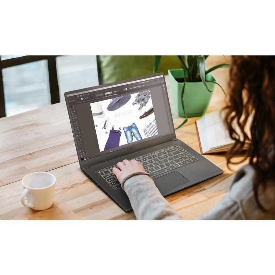 Msi Modern 15 A5M-072 15.6 Inch Amd Ryzen 7 5700U 1.8-4.3Ghz/ 8Gb Ddr4/ 512Gb Nvme Ssd/ Usb3.2/ Windows 10 Laptop (Carbon Gray)