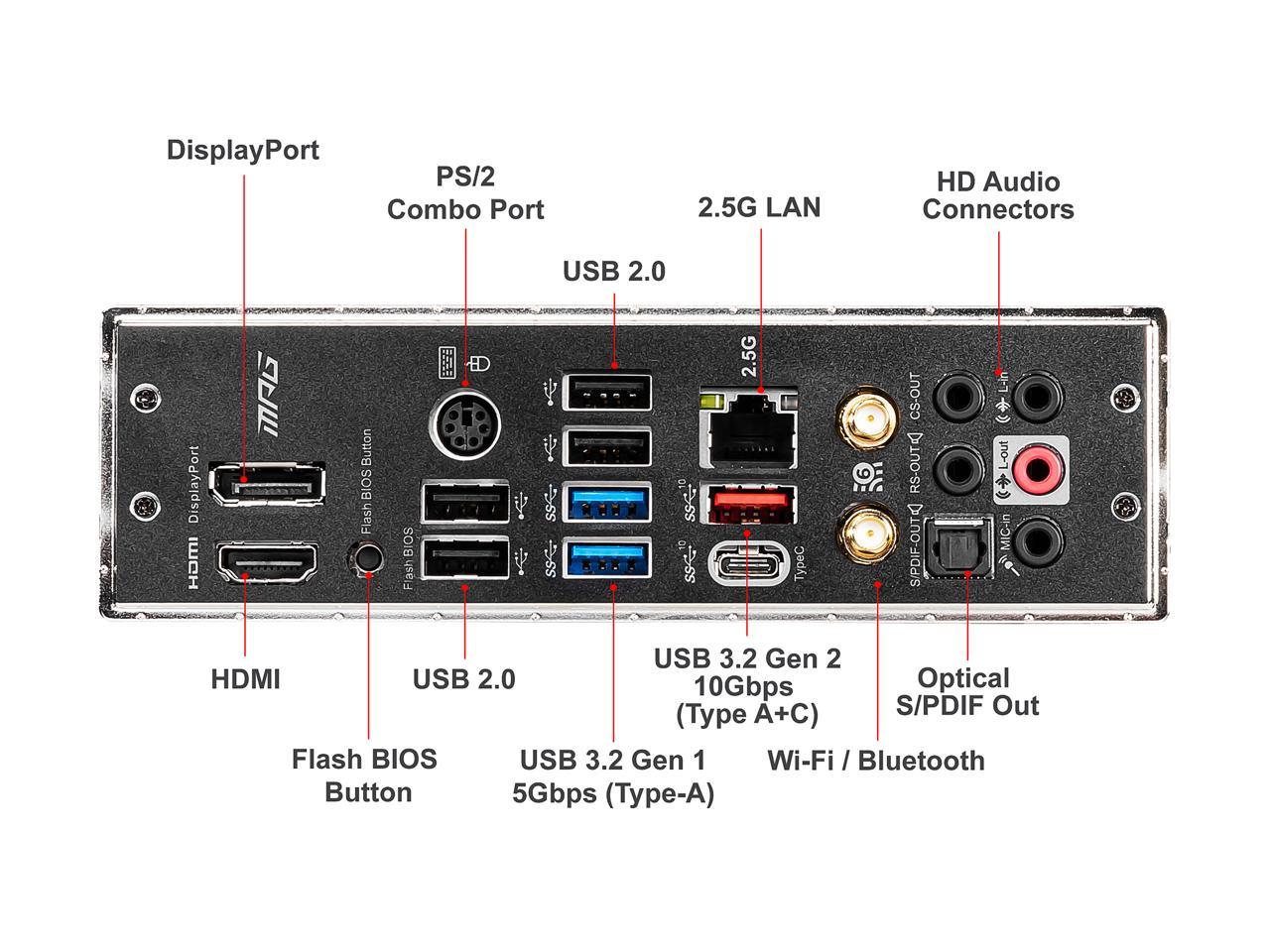 Msi Mpg B550 Gaming Carbon Wifi Am4 Amd B550 Sata 6Gb/S Atx Amd Motherboard