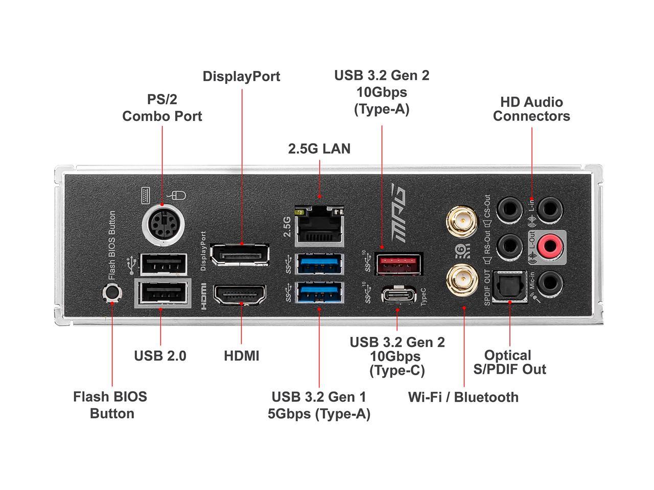 Msi Mpg B550 Gaming Edge Wifi Am4 Amd B550 Sata 6Gb/S Atx Amd Motherboard
