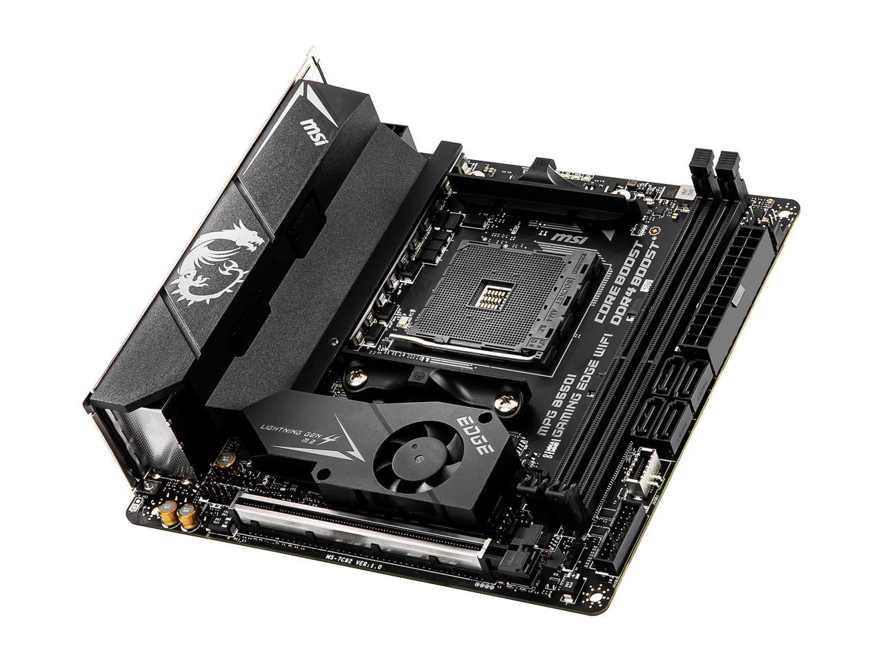 Msi Mpg B550I Gaming Edge Wifi Am4 Amd B550 Sata 6Gb/S Mini Itx Amd Motherboard