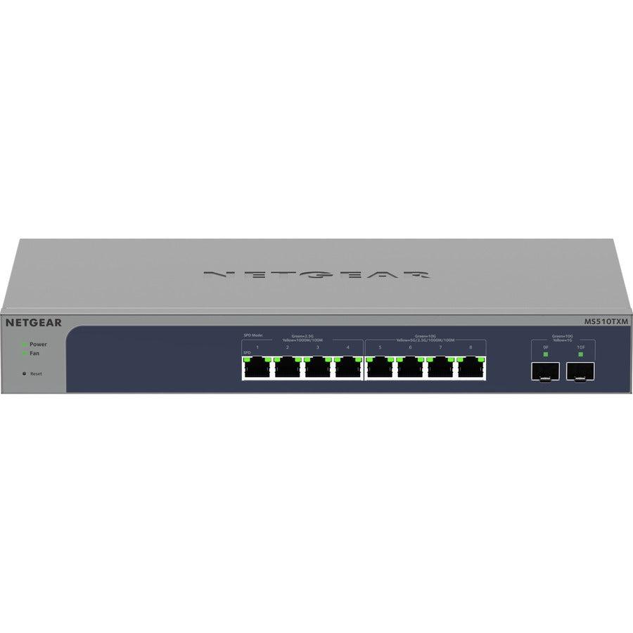 Multi-Gigabit Ethernet Switch - 8-Port Ultra60 PoE++ Smart Switch with SFP+ | NETGEAR MS510TXUP-100NAS