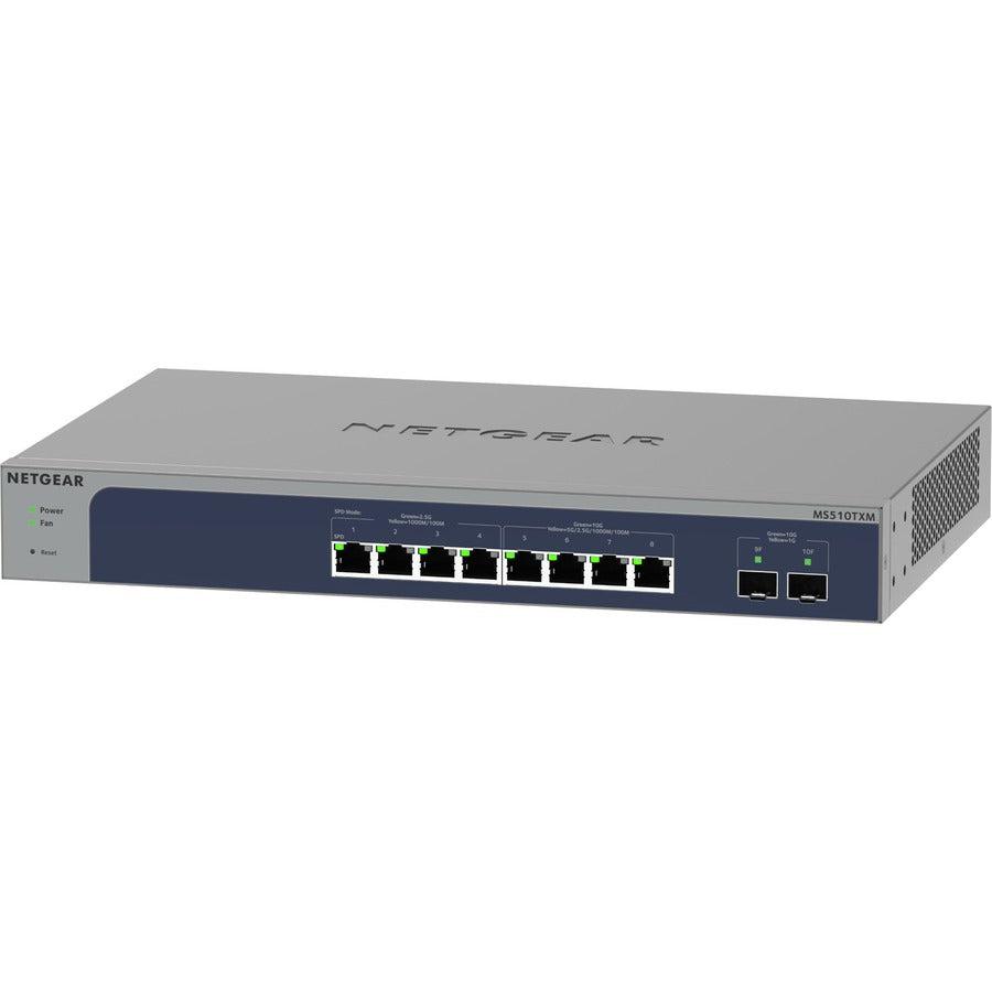 Multi-Gigabit Switch - NETGEAR 8-Port 10G Smart Managed | Tecisoft MS510TXM-100NAS