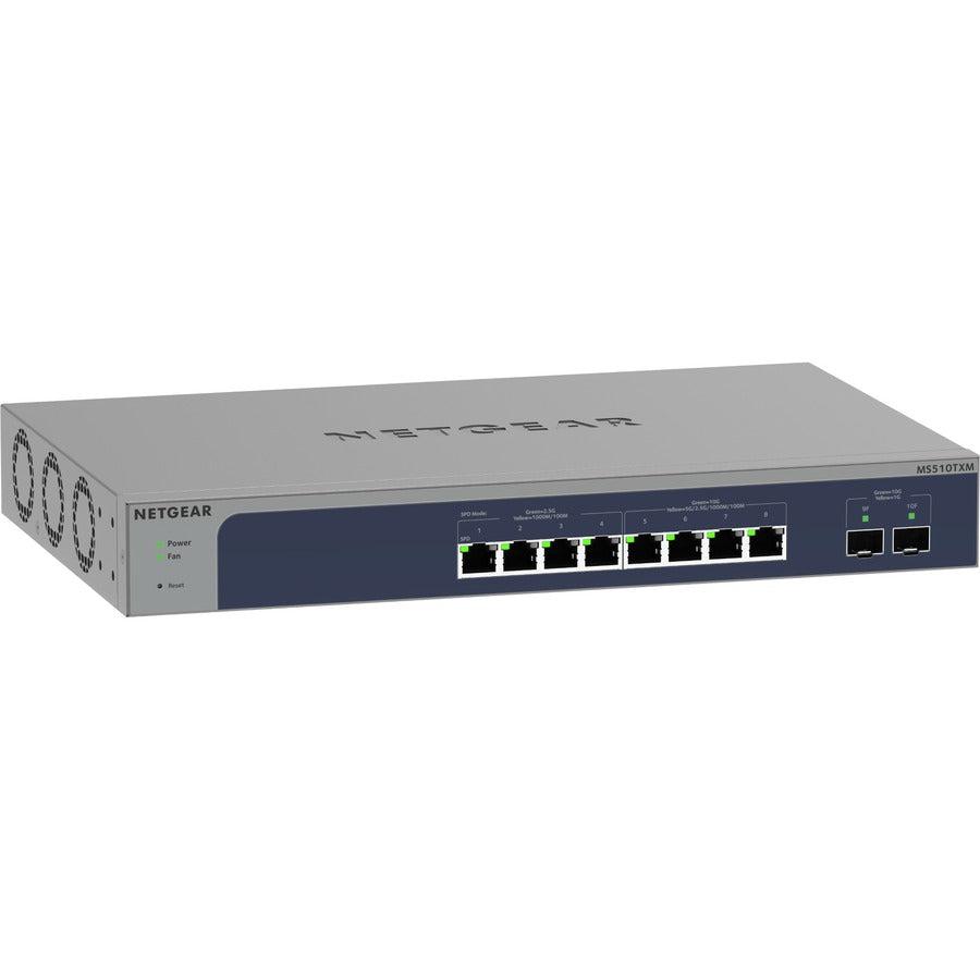 Multi-Gigabit Switch - NETGEAR 8-Port 10G Smart Managed | Tecisoft MS510TXM-100NAS