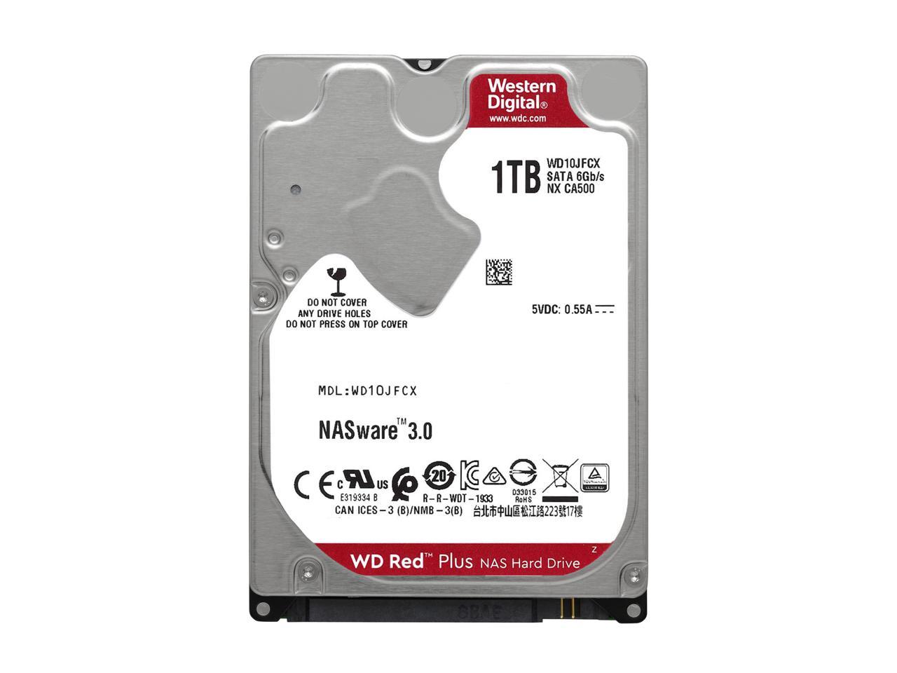 NAS Hard Drive 1TB - WD Red Plus CMR Technology 2.5" | Tecisoft WD10JFCX