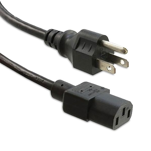 Nema 5-15P To C13 14 Awg,15A Power Cord 50Ft Black