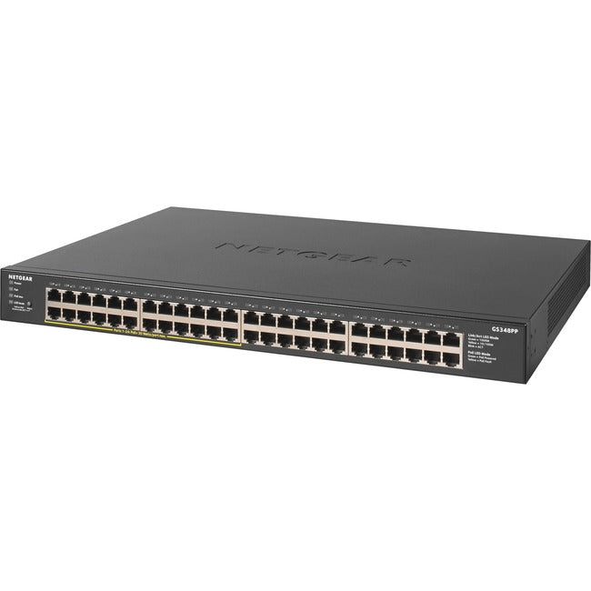 NETGEAR GS348PP-100NAS 48-Port Gigabit Ethernet Unmanaged PoE+ Essentials Switch - High Power Budget | TecISoft