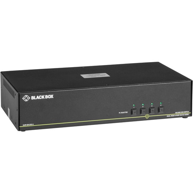 NIAP 3.0 Certified Dual-Monitor KVM Switch - Secure 4-Port DVI-I Solution | Black Box SS4P-DH-DVI-U