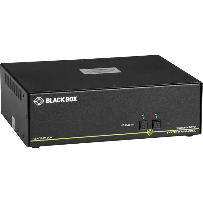 NIAP 3.0 Certified KVM Switch - Secure 2-Port DVI-I Single Monitor | TecISoft SS2P-SH-DVI-U