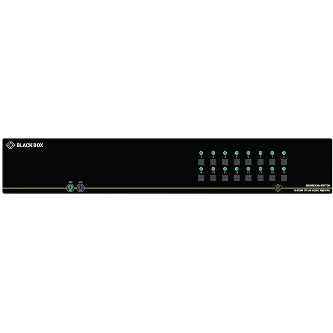 NIAP 3.0 Certified Secure KVM Switch - 16-Port Enterprise Security | BLACK BOX SS16P-SH-DVI-UCAC