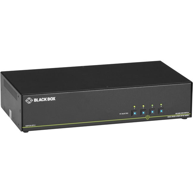 NIAP 3.0 Certified Secure KVM Switch - 4-Port Dual-Head HDMI 4K Ultra-HD USB Audio | TeciSoft SS4P-DH-HDMI-U