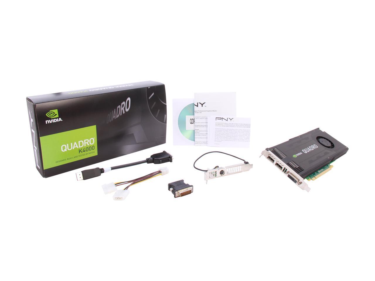 Nvidia Quadro K4000 Vcqk4000-Pb 3Gb 192-Bit Gddr5 Pci Express 2.0 X16 Full Height Workstation Video Card
