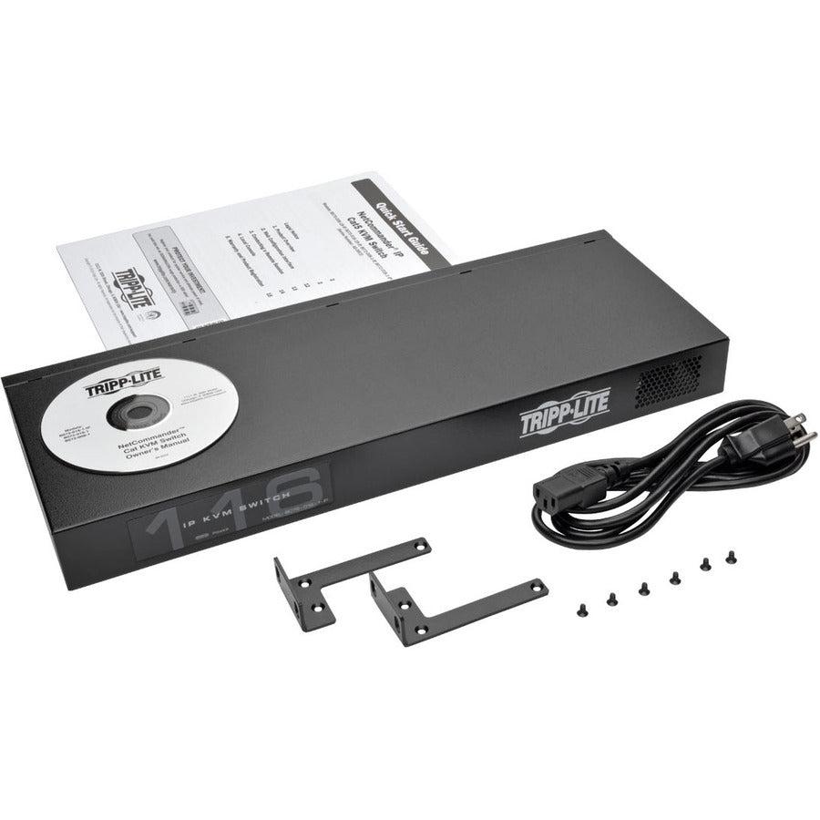 NetCommander 16-Port Cat5 KVM over IP Switch - 1U Rack Mount | Tripp Lite by Eaton B072-016-1-IP