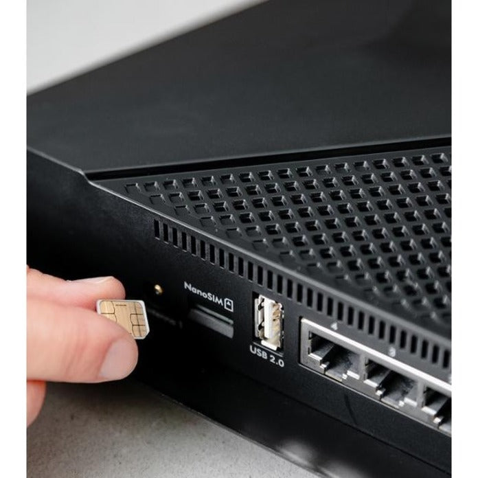 Netgear LAX20 Wi-Fi 6 IEEE 802.11ax 1 SIM Cellular, Ethernet Modem/Wireless Router LAX20-100NAS