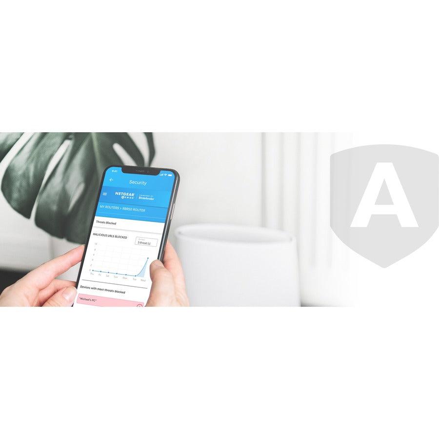 Netgear Orbi Tri-Band (2.4 Ghz / 5 Ghz / 5 Ghz) Wi-Fi 6 (802.11Ax) White 4 Internal