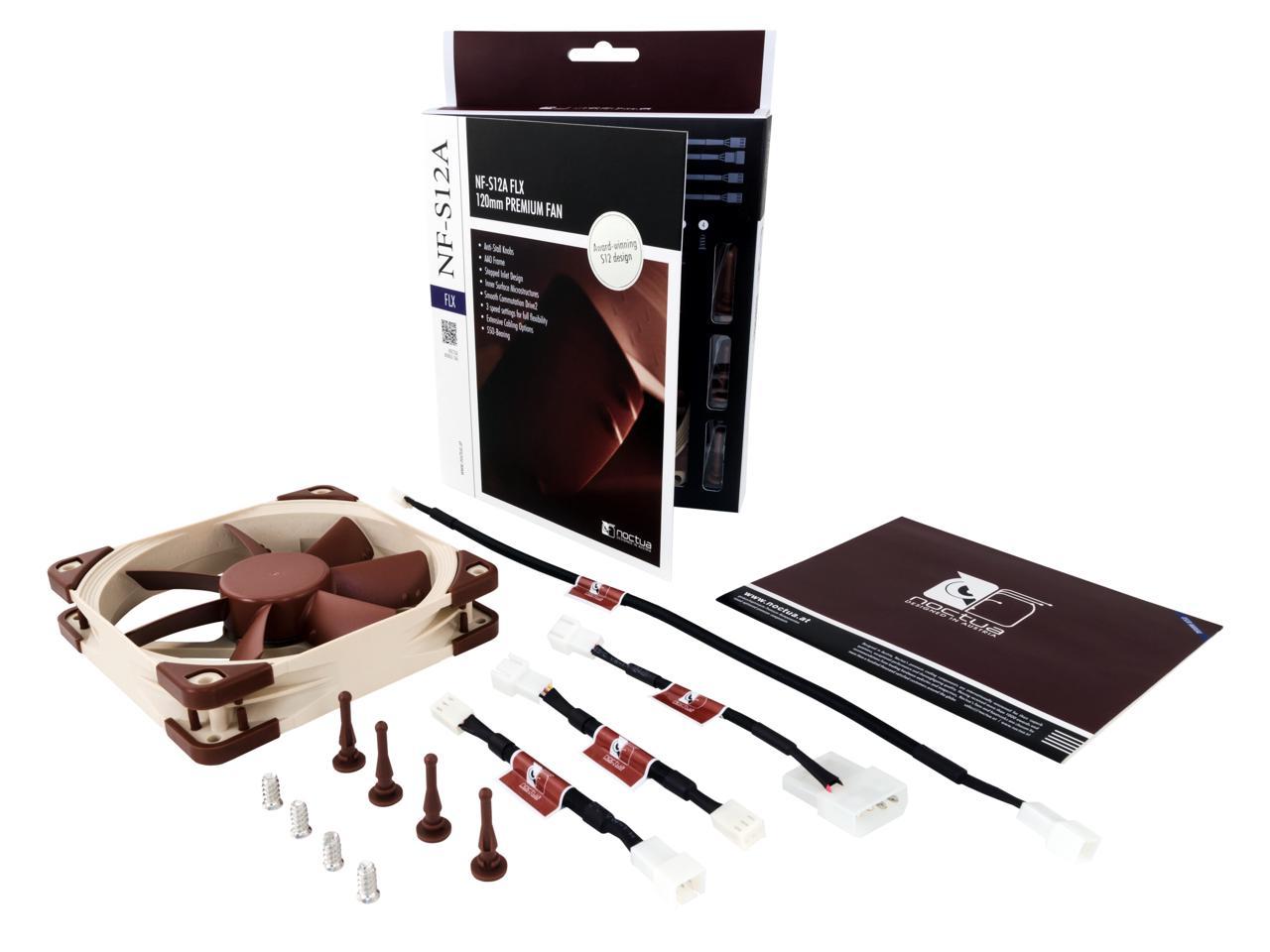 Noctua Nf-S12A Flx, Premium Quiet Fan, 3-Pin (120Mm, Brown)