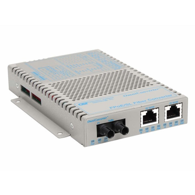 Omniconverter Sl 10/100 Poe Ethernet Fiber Media Converter Switch Rj45 St Single-Mode 30Km Wide Temp