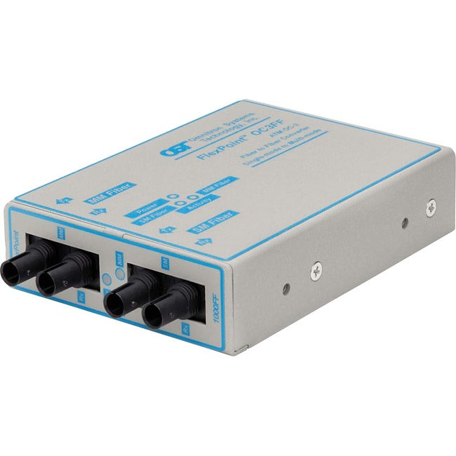 Omnitron Systems Flexpoint 4450-0 Single-Mode To Multimode Fiber Transceiver
