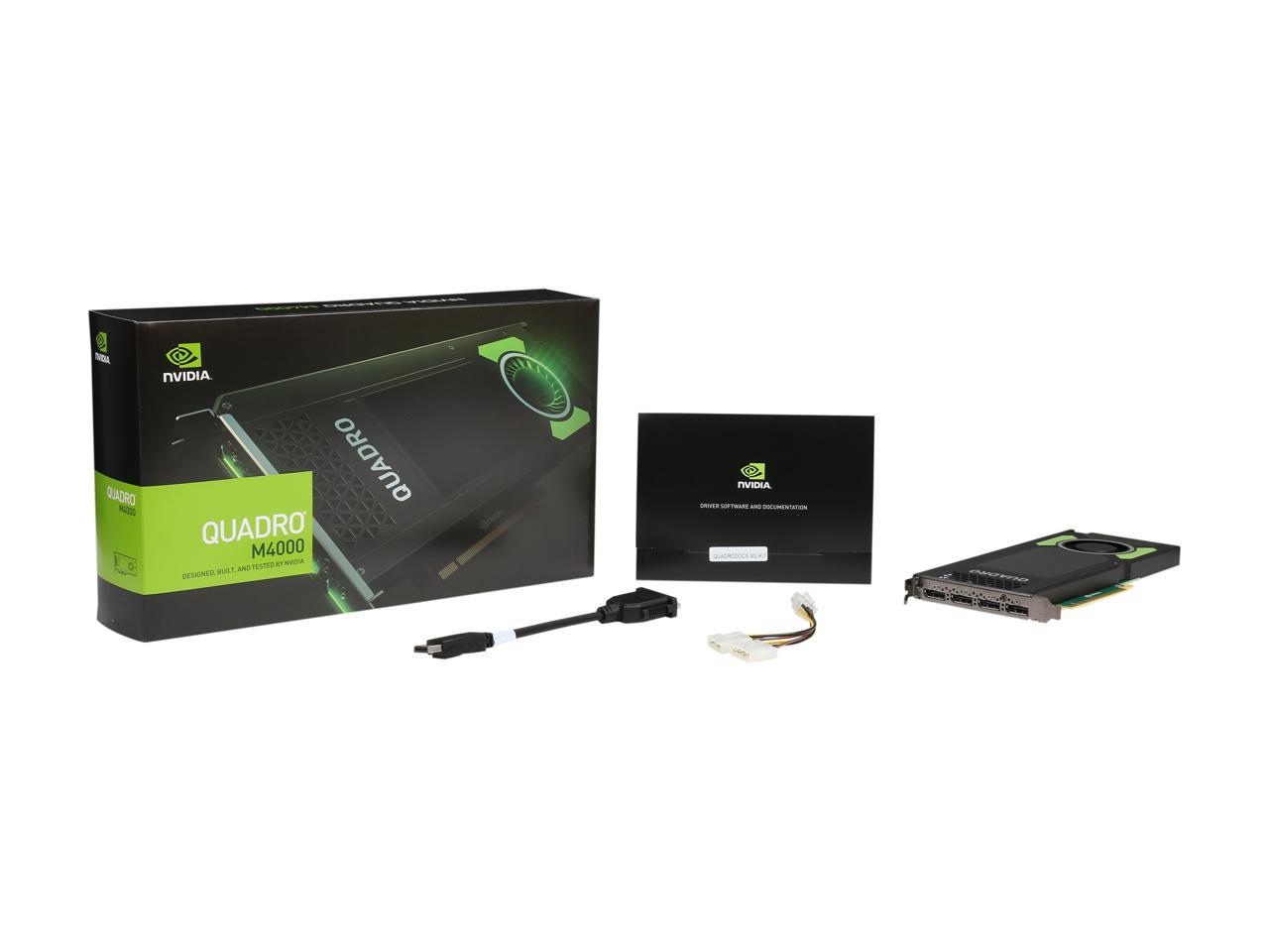 Pny Quadro M4000 Vcqm4000-Pb 8Gb 256-Bit Gddr5 Pci Express 3.0 X16 Full Height Workstation Video Card