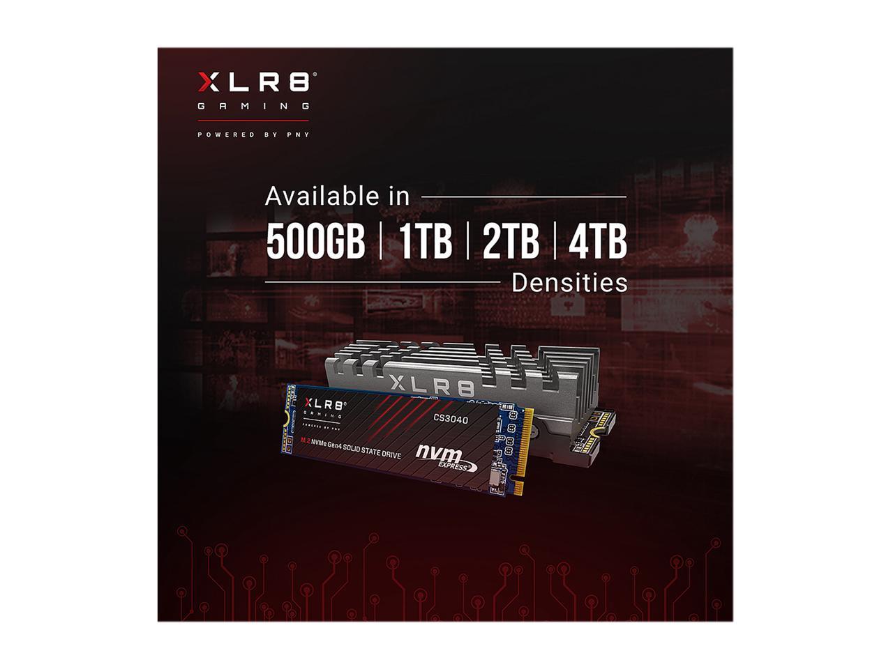 Pny Xlr8 Cs3040 500Gb M.2 Nvme Gen4 X4 Internal Solid State Drive (Ssd) With Heatsink - M280Cs3040Hs-500-Rb