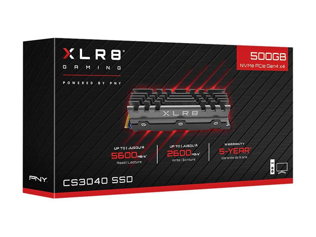 Pny Xlr8 Cs3040 500Gb M.2 Nvme Gen4 X4 Internal Solid State Drive (Ssd) With Heatsink - M280Cs3040Hs-500-Rb