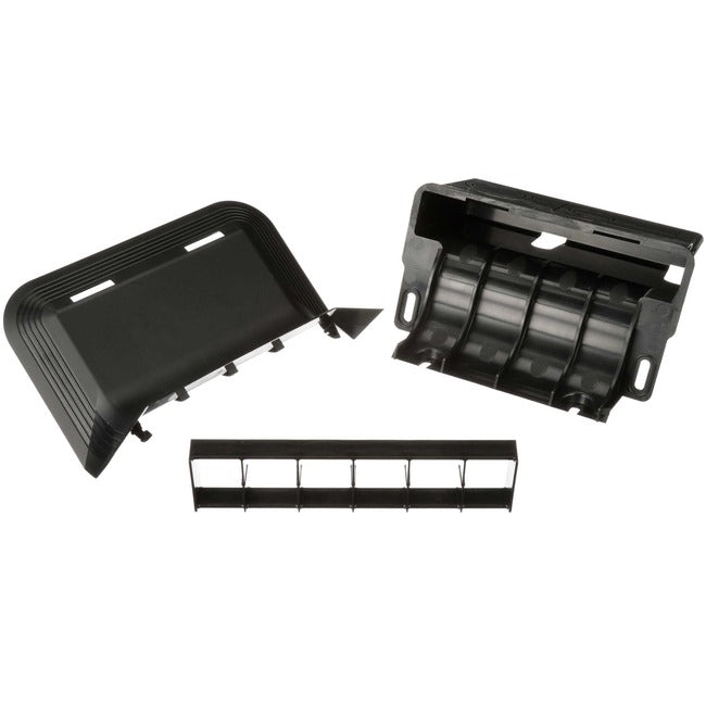 Panduit Above Floor Raceway Wall Transition Fitting, Black AFR4WTRBL