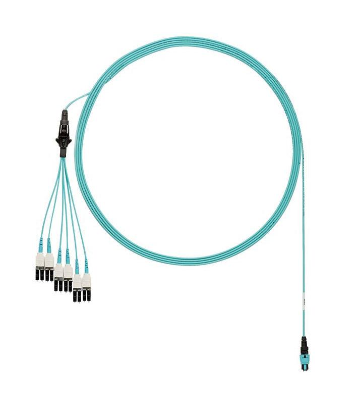 Panduit Fxtrl8Nuhsnm015 Fibre Optic Cable 15 M Panmpo 12X Lc Om3 Aqua Colour