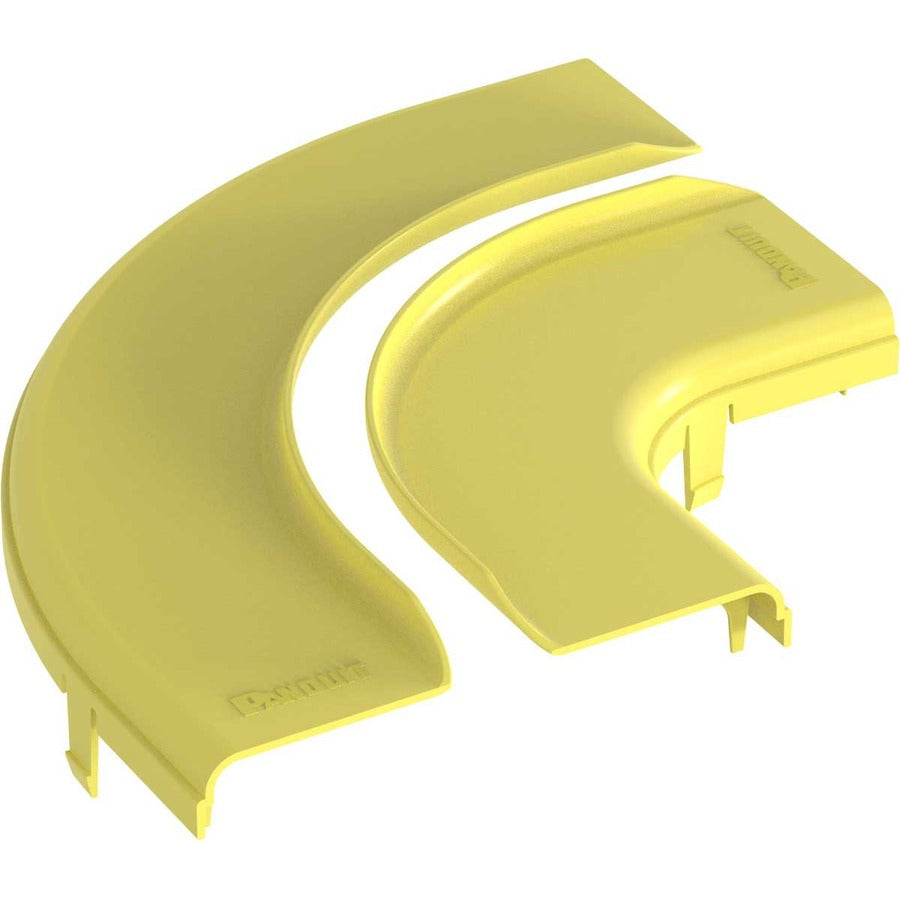 Panduit FiberRunner&amp;reg; Split Cover, Horizontal Right-Angle, 6x4, Yellow FRRASC6LYL