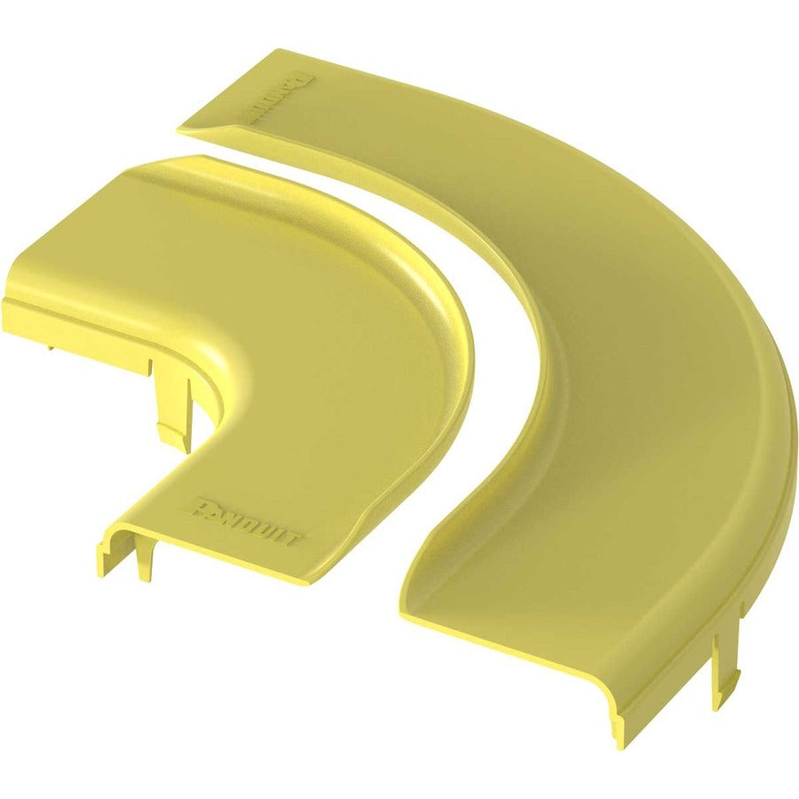 Panduit FiberRunner&amp;reg; Split Cover, Horizontal Right-Angle, 6x4, Yellow FRRASC6LYL