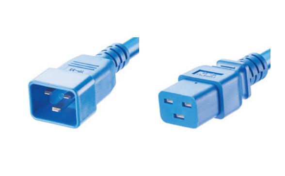 Panduit Npcb08X Power Cable Blue 1.2 M C19 Coupler C20 Coupler