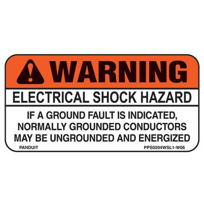 Panduit Pps0204Wsl1-W06 Self-Adhesive Label Rectangle Black, Orange, White 50 Pc(S)