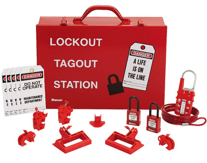 Panduit Psl-Kt-Pwrp Lockout Hasp/Padlock Red