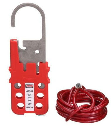 Panduit Psl-Mld Lockout Hasp/Padlock Red Galvanized Steel, Vinyl