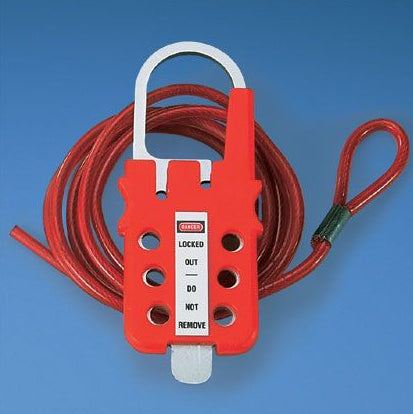 Panduit Psl-Mldc200 Lockout Hasp/Padlock Red Galvanized Steel, Vinyl