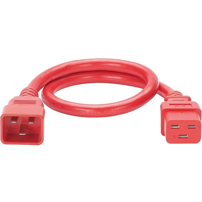Panduit Smartzone G5 - Power Extension Cable - Iec 60320 C20 Straight To Iec 60320 C19 Straight - Ac 250 V - 16 A - 2 Ft - Red