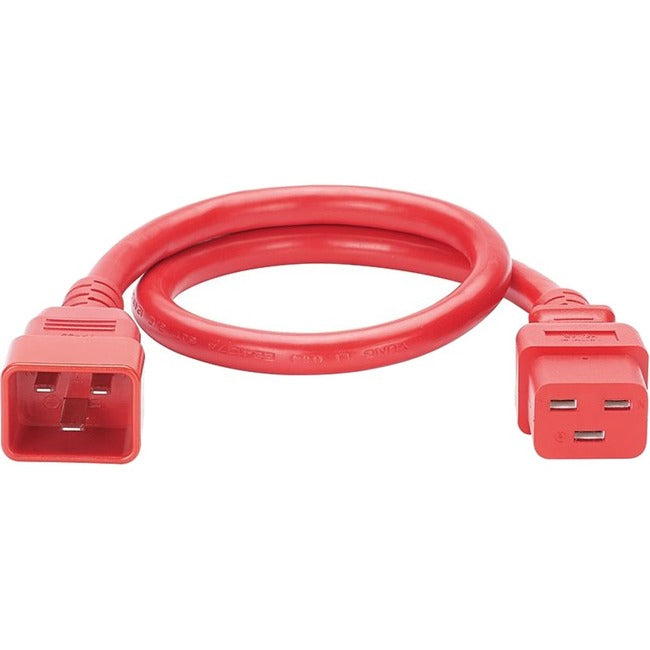 Panduit Smartzone G5 - Power Extension Cable - Iec 60320 C20 Straight To Iec 60320 C19 Straight - Ac 250 V - 16 A - 3 Ft - Red