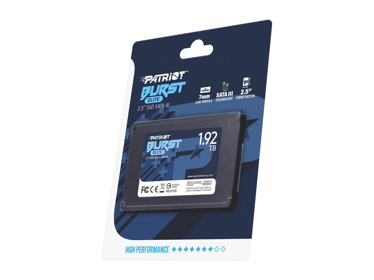 Patriot Burst Elite 2.5" 1.92Tb Sata Iii Internal Solid State Drive (Ssd) Pbe192Ts25Ssdr
