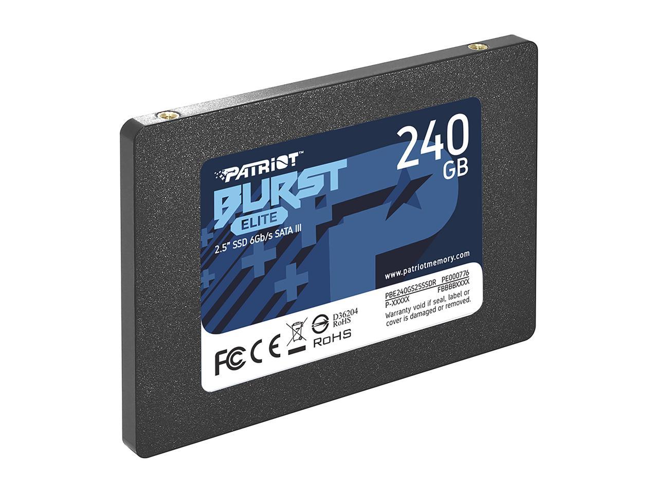 Patriot Burst Elite 2.5" 240Gb Sata Iii Internal Solid State Drive (Ssd) Pbe240Gs25Ssdr