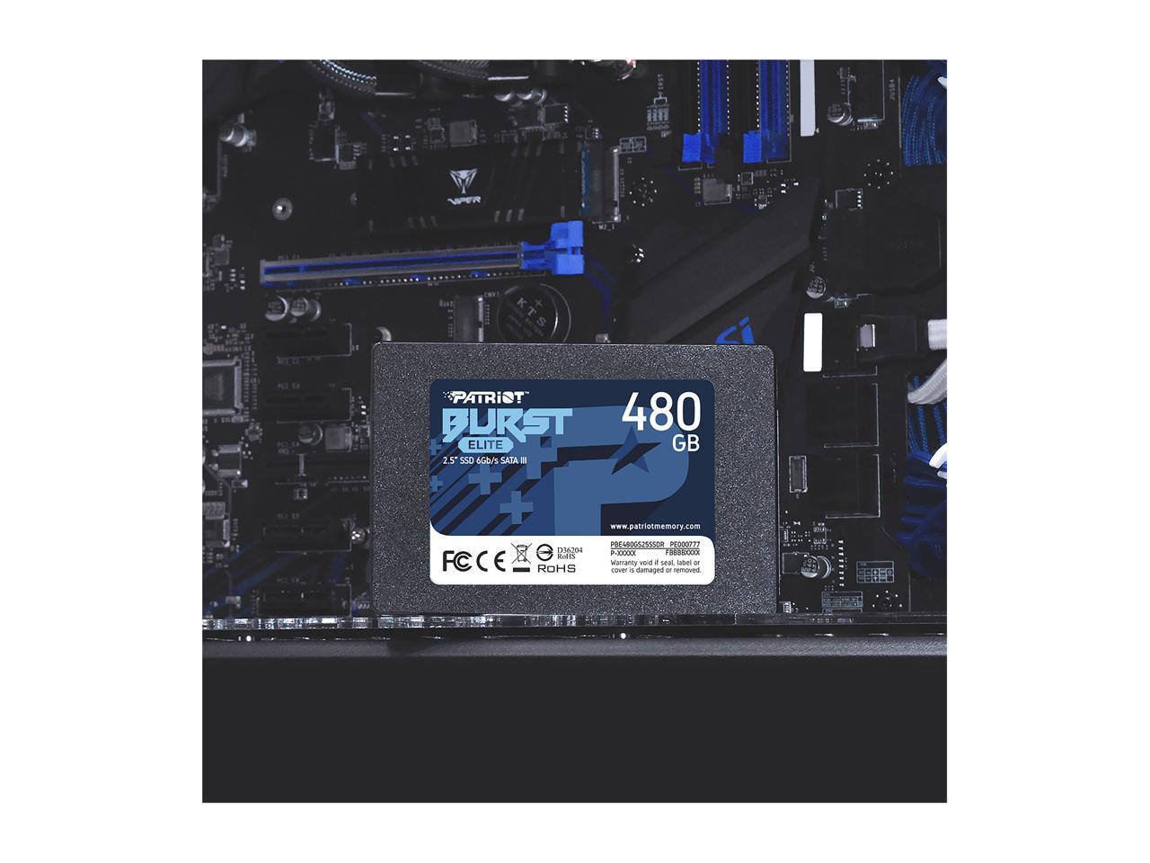 Patriot Burst Elite 2.5" 480Gb Sata Iii Internal Solid State Drive (Ssd) Pbe480Gs25Ssdr