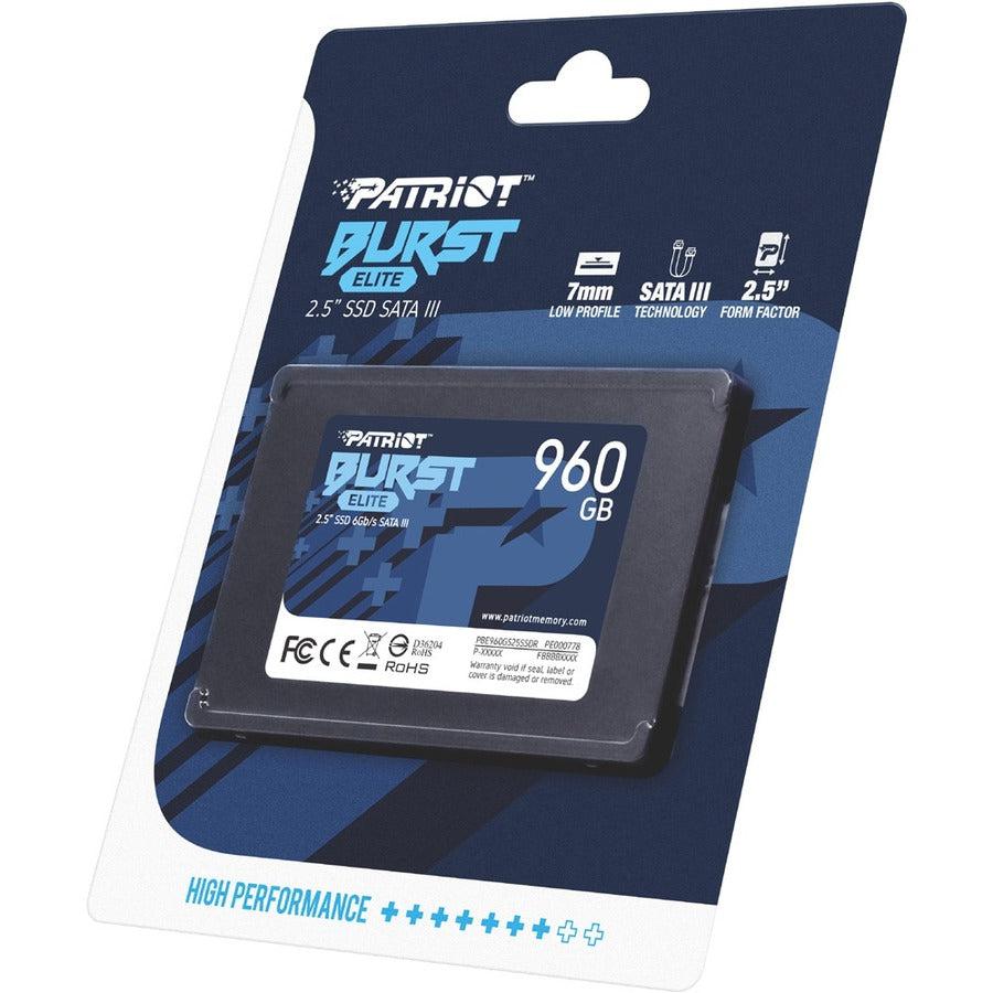 Patriot Burst Elite 2.5" 960Gb Sata Iii Internal Solid State Drive (Ssd) Pbe960Gs25Ssdr