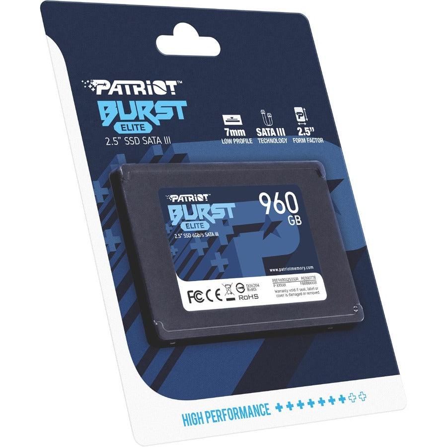 Patriot Burst Elite 2.5" 960Gb Sata Iii Internal Solid State Drive (Ssd) Pbe960Gs25Ssdr